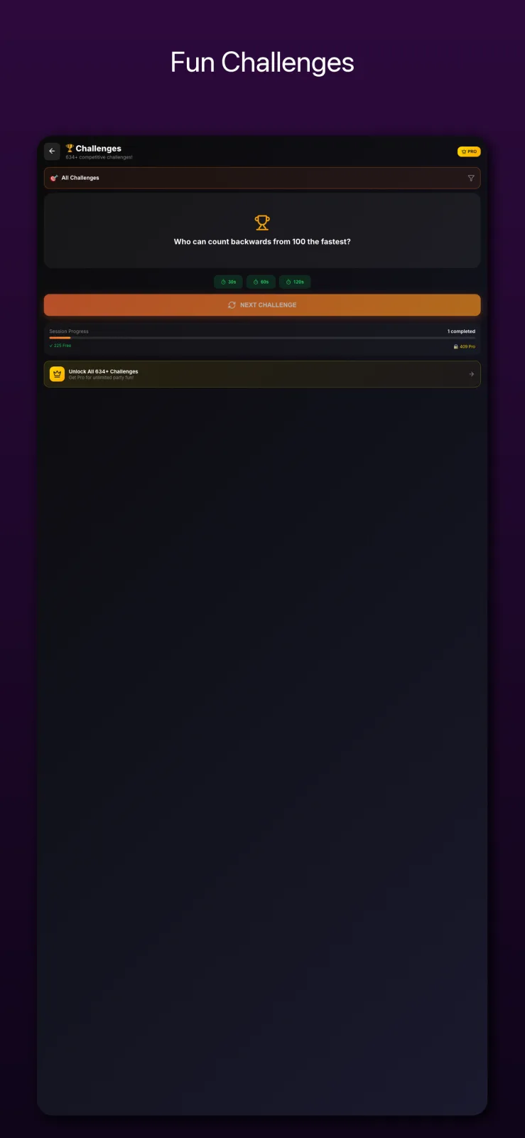 Challenges mode screenshot