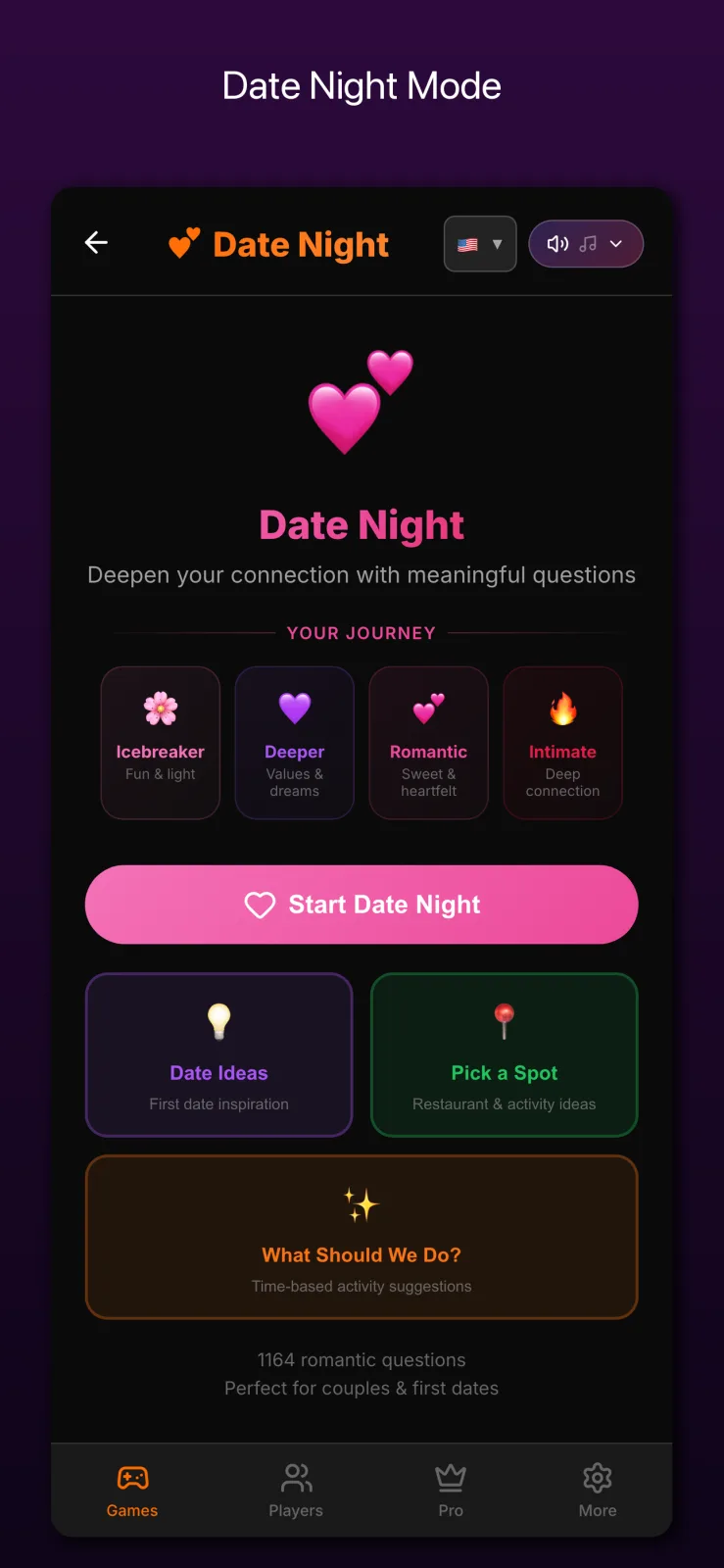 Date Night mode in Chips & Chill